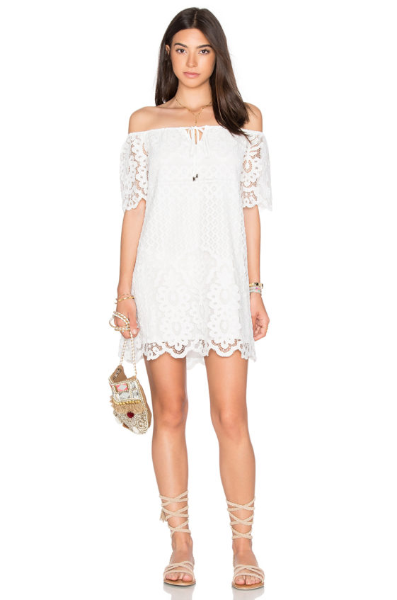 LUCY PARIS Lace Off The Shoulder Dress White casual lace dresses summer 2016