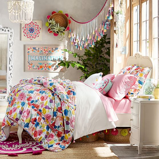 Lennon & Maisy Tassel Pop Duvet Cover + Sham PB Teen pottery barn teen friends and family sale