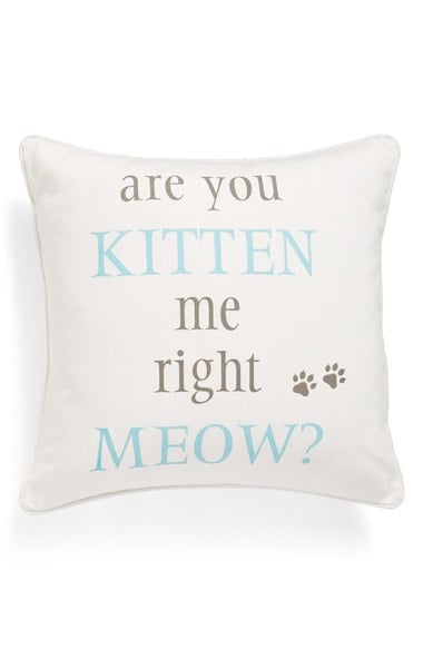 Levtex 'Are You Kitten Me Right Meow?' Pillow White Blue 2016 Nordstrom anniversary sale home decor