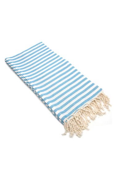 Linum Home Textiles 'Fun in the Sun' Turkish Pestemal Towel Fringe Turquoise Water Nordstrom anniversary sale