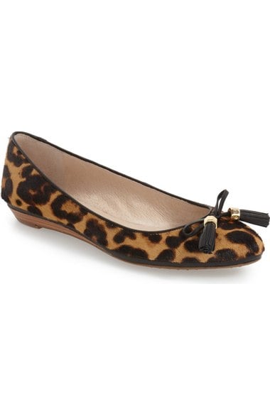 Louise et Cie 'Aradella' Genuine Calf Hair Pointy Toe Flat (Women) (Nordstrom Exclusive) Leopard Print 2016 Nordstrom anniversary sale women's shoes
