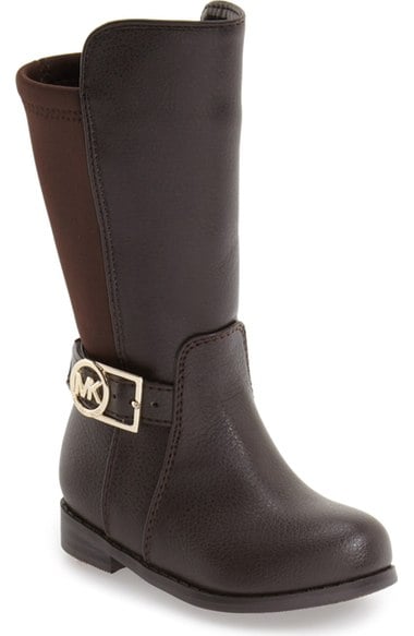 MICHAEL Michael Kors 'Emma Ryan' Riding Boot (Baby, Walker, Toddler, Little Kid & Big Kid) Brown Faux Leather Nordstrom anniversary sale baby 