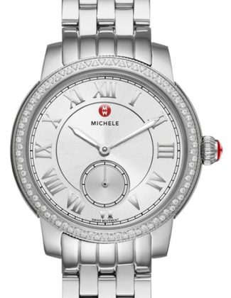 MICHELE 'Harbor Diamond' Watch with Bracelet, 35mm x 16mm Silver Nordstrom anniversary sale women's jewelry