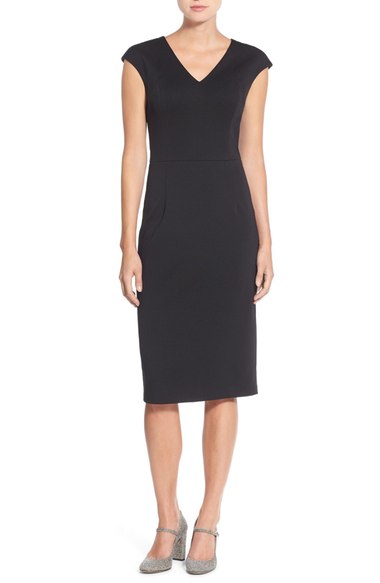 Maggy London Scuba Midi Dress Black 2016 Nordstrom anniversary sale women's dresses