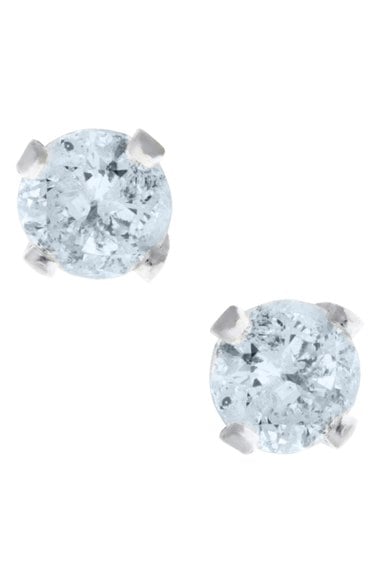 Mignonette 14k White Gold & Diamond Stud Earrings (Baby Girls) Silver Nordstrom anniversary sale baby girl jewelry