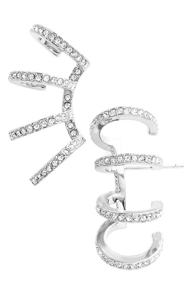 Nadri 'Starry Night' Crystal Ear Crawlers Silver Clear 2016 Nordstrom anniversary sale women's jewelry