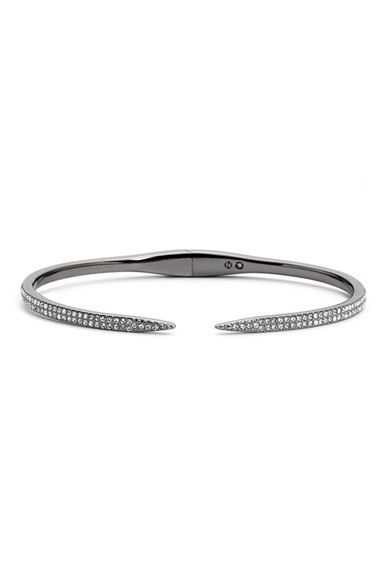 Nadri 'Tattoo' Pavé Hinge Bangle Black Hematite Nordstrom anniversary sale women's jewelry
