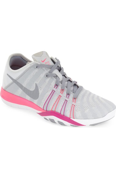 Nike 'Free TR Fit 6' Training Shoe (Women) Wolf Grey Pink Nordstrom anniversary sale women's shoes