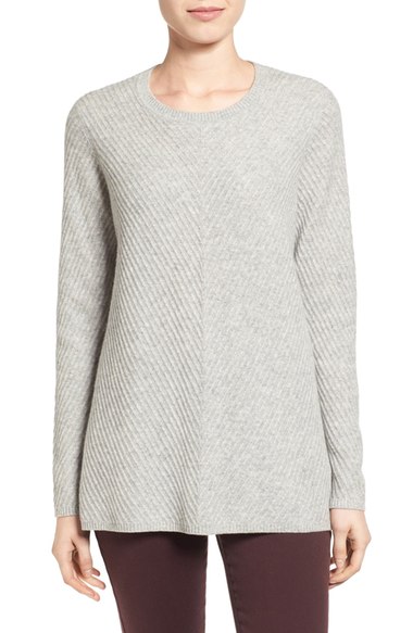 Nordstrom Collection Chevron Cashmere Sweater Grey Light Heather 2016 Nordstrom anniversary sale women's sweaters