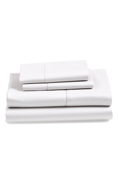 Nordstrom at Home 600 Thread Count Egyptian Cotton Sateen Sheet Set Grey Vapor nordstrom anniversary sale 