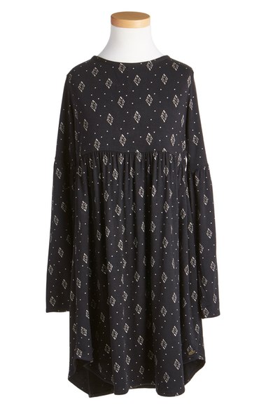 O'Neill 'Blaire' Geo Print Dress (Little Girls & Big Girls) Steel Nordstrom anniversary sale little girls dresses back to school