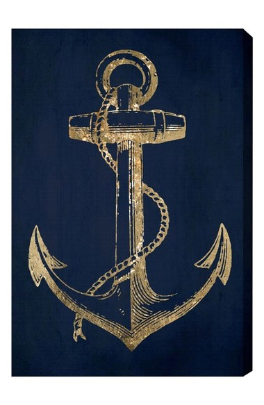 Oliver Gal 'Gold Anchor' Canvas Wall Art Black 2016 Nordstrom anniversary sale