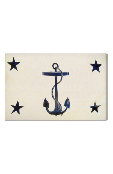 Oliver Gal 'Navy 1926' Wall Art Beige Khaki 2016 Nordstrom anniversary sale
