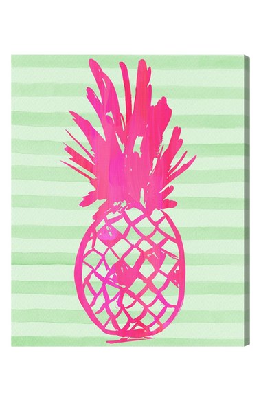 Oliver Gal 'Pink Pineapple' Hand Stretched Canvas Wall Art 2016 Nordstrom anniversary sale