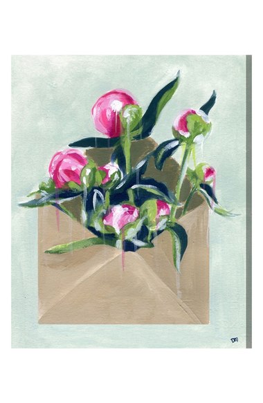Oliver Gal 'Rose Buds' Hand Stretched Canvas Wall Art Beige 2016 Nordstrom anniversary sale