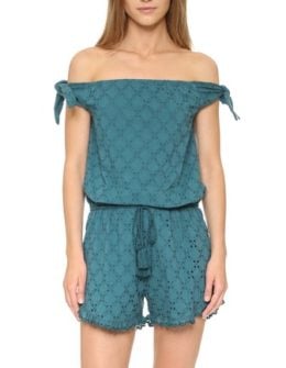 PAMPELONE Azure Romper Romper off the shoulder romper summer vacation