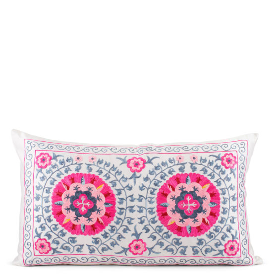 PRETTY PINK SUZANI LUMBAR PILLOW Furbish Studio 4th of july sale coupon code