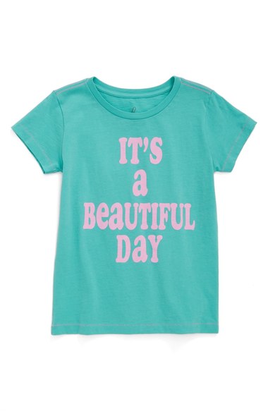 Peek 'It's a Beautiful Day' Tee (Toddler Girls, Little Girls & Big Girls) Teal Nordstrom anniversary sale little girls fashion