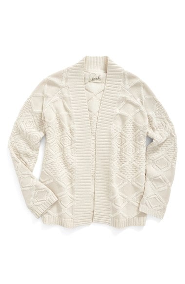 Peek 'Quinn' Open Cardigan (Toddler Girls, Little Girls & Big Girls) Natural 2016 Nordstrom anniversary sale toddler girls