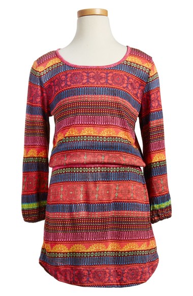 Peek 'Ruby' Mixed Print Dress (Toddler Girls, Little Girls & Big Girls) Berry 2016 Nordstrom anniversary sale toddler girls
