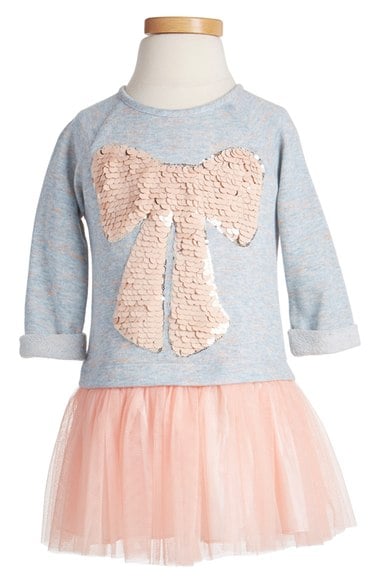 Pippa & Julie Sequin Bow Dress (Toddler Girls, Little Girls & Big Girls) Blue Peach Nordstrom anniversary sale toddler girls
