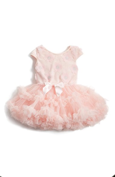 Popatu Embroidered Flower Appliqué Pettidress (Baby Girls) Dusty Rose 2016 Nordstrom anniversary sale baby girls