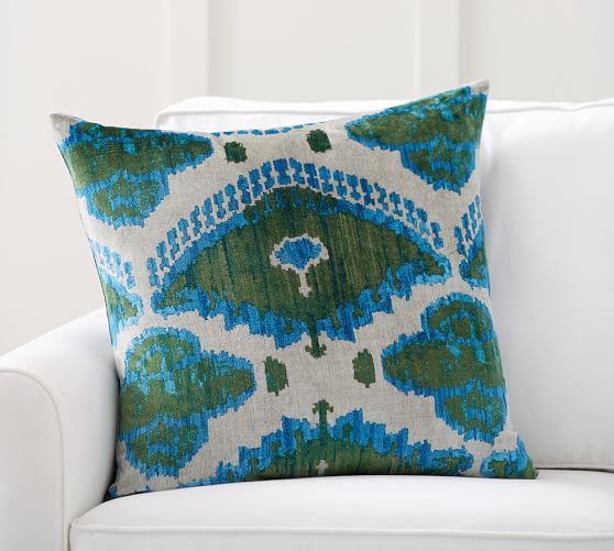 Pottery Barn AUDREY IKAT PRINTED VELVET PILLOW COVER pottery barn 30% off sale pillows