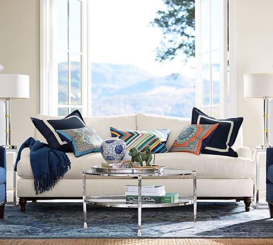 Pottery Barn CARLISLE UPHOLSTERED SOFA pottery barn summer warehouse clearance sale