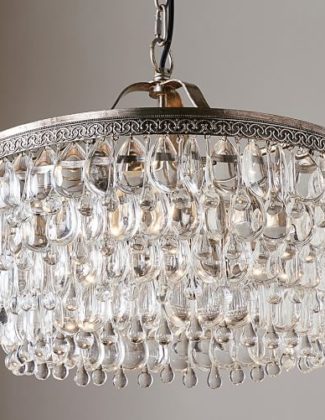 Pottery Barn CLARISSA CRYSTAL DROP ROUND CHANDELIER pottery barn 20% off sale