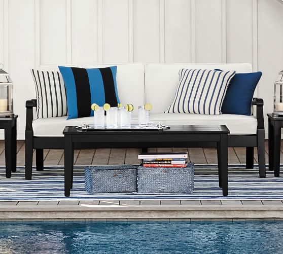 Pottery Barn HAMPSTEAD PAINTED SOFA - BLACK pottery barn outdoor furniture sale extra 15% off 
