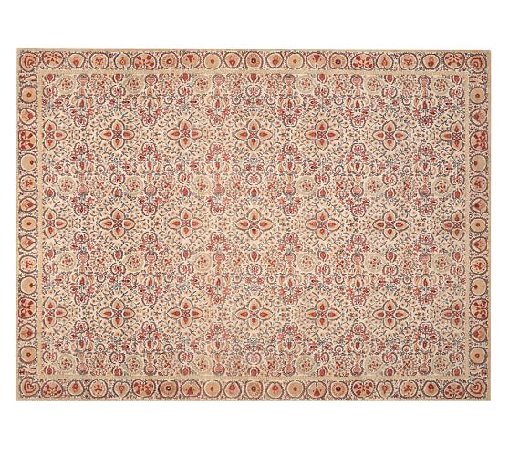 Pottery Barn HELIOS PRINTED RUG - TERRACOTTA RED