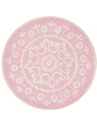 Pottery Barn Kids McKenna Round Rug Pink