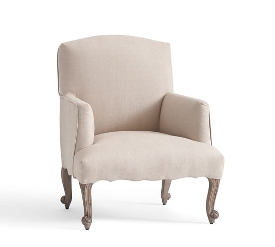 Pottery Barn LINCOLN UPHOLSTERED ARMCHAIR pottery barn summer warehouse clearance sale