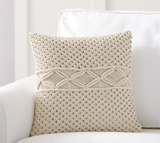 Pottery Barn MACRAME PILLOW COVER pottery barn pillows 30% off sale