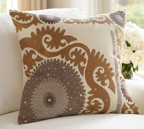 Pottery Barn METALLIC SUZANI PILLOW COVER pottery barn pillows 30% off sale