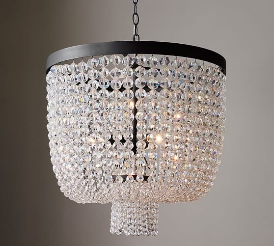 Pottery Barn MILA BEADED CRYSTAL CHANDELIER pottery barn 20% off sale