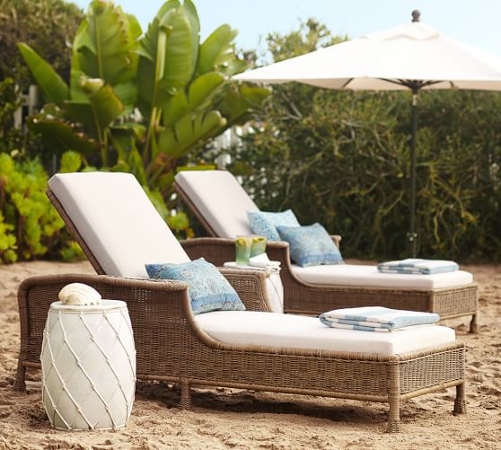 Pottery Barn SAYBROOK ALL-WEATHER WICKER SINGLE CHAISE pottery barn outdoor furniture sale extra 15% off
