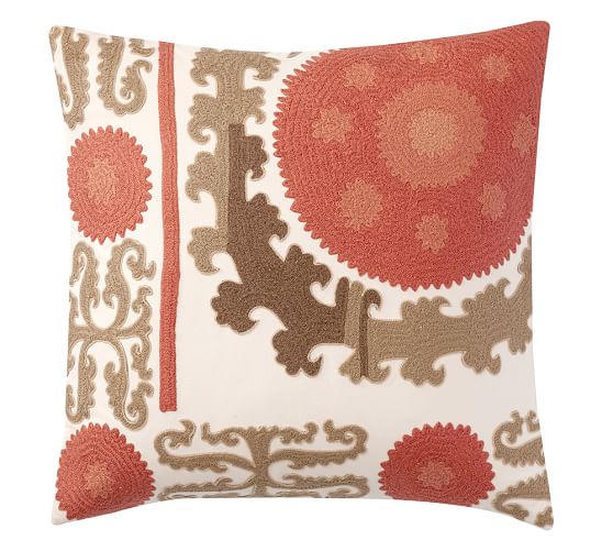 Pottery Barn SUZANI EMBROIDERED PILLOW COVER - WARM pottery barn 30% off sale pillows