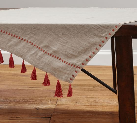 Pottery Barn TASSEL TABLE THROW pottery barn summer warehouse clearance sale