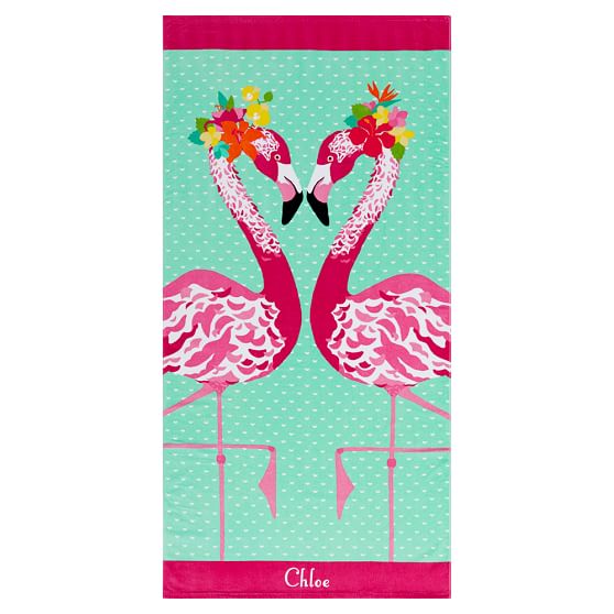 Pottery Barn Teen Kiss Me Flamingo Beach Towel pottery barn teen friends and family sale
