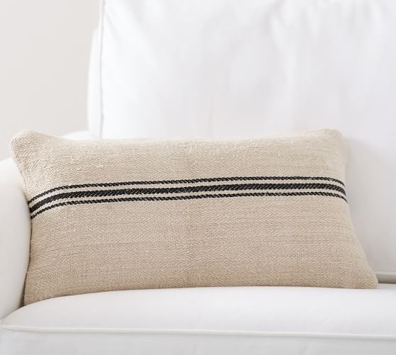 Pottery Barn VINTAGE GRAINSACK LUMBAR PILLOW COVER pottery barn pillows sale 30% off 