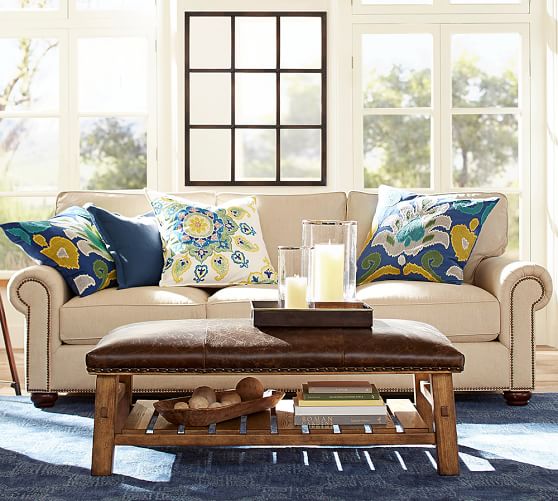 Pottery Barn WEBSTER UPHOLSTERED SOFA pottery barn summer warehouse clearance sale