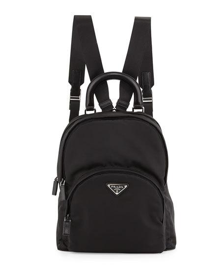 Prada Nylon Medium Dome Backpack Black (Nero) back to school 2016 designer backpacks 