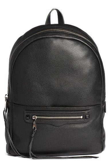 Rebecca Minkoff 'Always On Regan' Leather Backpack Black Silver Hrdwr back to school high school college students 2016