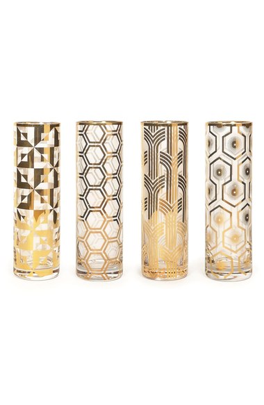 Rosanna Art Deco Highball Glasses (Set of 4) Clear Gold 2016 Nordstrom anniversary sale home
