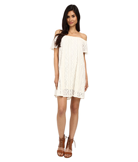 Roxy Azalea State Lace Off The Shoulder Dress Sand Piper casual lace dresses summer 