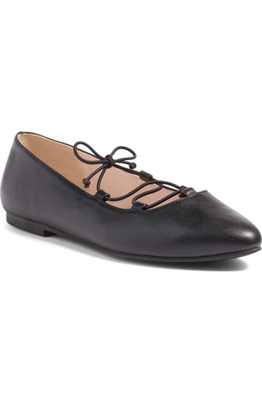 Ruby & Bloom 'Lillee' Ghillie Flat (Toddler, Little Kid & Big Kid) Black Faux Leather Nordstrom anniversary sale toddler girls