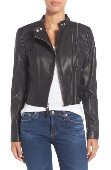Rudsak Crop Moto Leather Jacket Black 2016 Nordstrom anniversary sale women's jackets