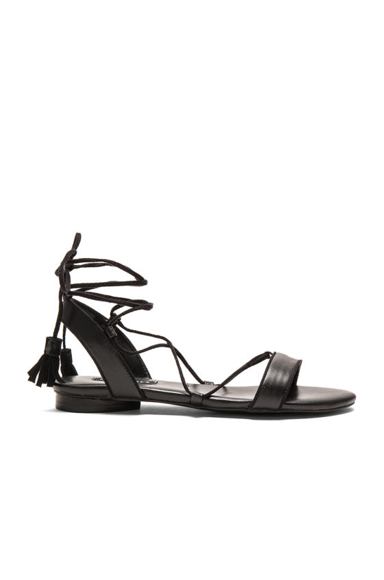 SENSO Freddie Sandal Ebony Fringe fringe flat sandals candace rose
