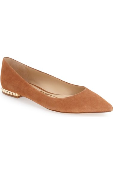 Sam Edelman 'Reyanne' Spike Rand Pointy Toe Flat (Women) Saddle Suede Nordstrom Anniversary Sale women's shoes